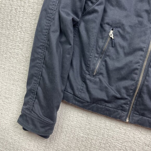 Y2K Diesel Moto Biker Jacket Women’s Size S Washed Navy Blue Zip Up Vintage - Picture 6 of 14